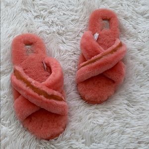 UGG vibrant coral slippers